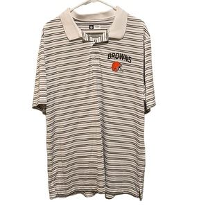 NFL Team Apparel Browns Men's Polo Shirt. Size XL